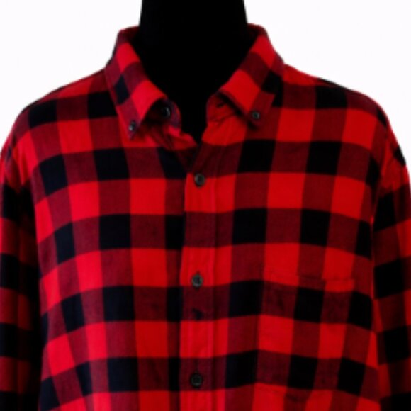 Club Room Red & Black Checkered Button-Down Shirt – Size L - Picture 11 of 11